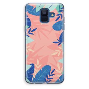 CaseCompany Tropisch: Samsung Galaxy A6 (2018) Transparant Hoesje