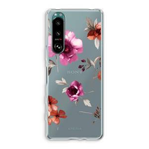 CaseCompany Geschilderde bloemen: Sony Xperia 5 III Transparant Hoesje