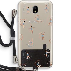 CaseCompany Dancing #3: Samsung Galaxy J7 (2017) Transparant Hoesje met koord