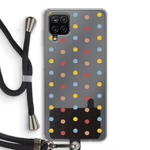 CaseCompany Bollen: Samsung Galaxy A12 Transparant Hoesje met koord