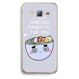 CaseCompany I'm A Hopeless Ramen-Tic For You: Samsung Galaxy J3 (2016) Transparant Hoesje