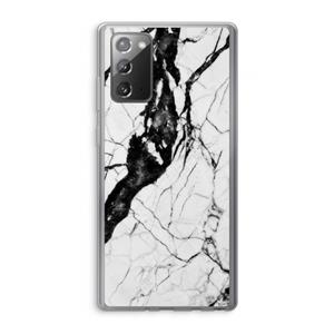 CaseCompany Witte marmer 2: Samsung Galaxy Note 20 / Note 20 5G Transparant Hoesje