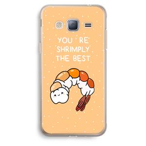 CaseCompany You're Shrimply The Best: Samsung Galaxy J3 (2016) Transparant Hoesje