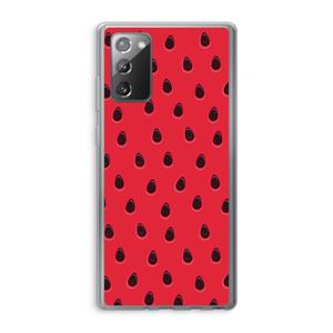 CaseCompany Watermelon: Samsung Galaxy Note 20 / Note 20 5G Transparant Hoesje