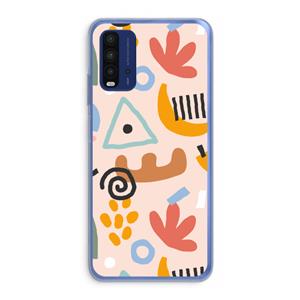 CaseCompany Abstract: Xiaomi Redmi 9T Transparant Hoesje