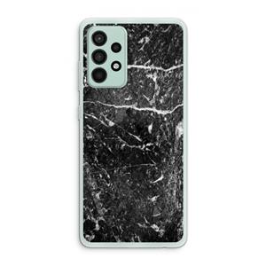 CaseCompany Zwart marmer: Samsung Galaxy A52s 5G Transparant Hoesje
