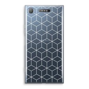 CaseCompany Zwart-witte kubussen: Sony Xperia XZ1 Transparant Hoesje
