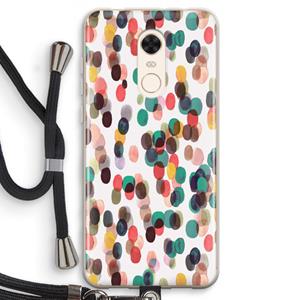 CaseCompany Tropical Dots: Xiaomi Redmi 5 Transparant Hoesje met koord
