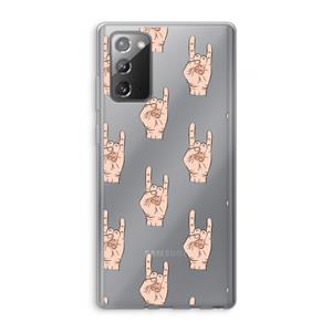 CaseCompany Rock: Samsung Galaxy Note 20 / Note 20 5G Transparant Hoesje