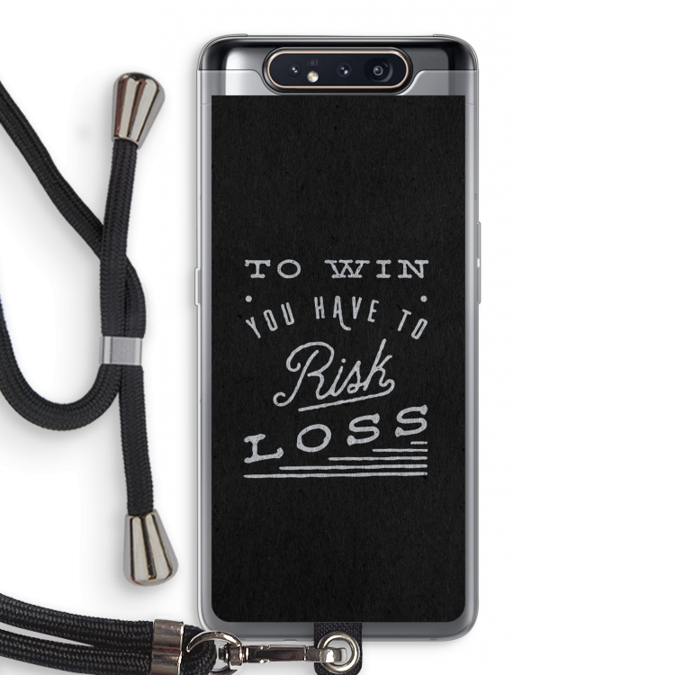 CaseCompany Risk loss: Samsung Galaxy A80 Transparant Hoesje met koord
