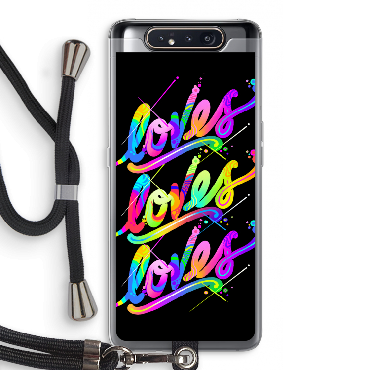 CaseCompany Loves: Samsung Galaxy A80 Transparant Hoesje met koord