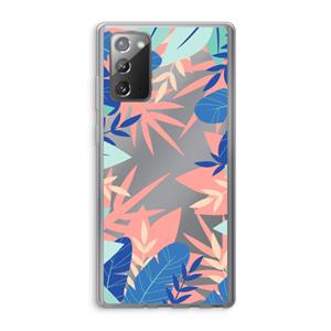 CaseCompany Tropisch: Samsung Galaxy Note 20 / Note 20 5G Transparant Hoesje