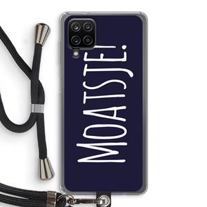 CaseCompany Moatsje!: Samsung Galaxy A12 Transparant Hoesje met koord