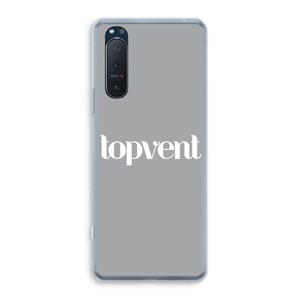 CaseCompany Topvent Grijs Wit: Sony Xperia 5 II Transparant Hoesje