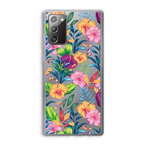 CaseCompany Tropisch 2: Samsung Galaxy Note 20 / Note 20 5G Transparant Hoesje