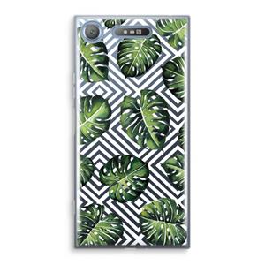 CaseCompany Geometrische jungle: Sony Xperia XZ1 Transparant Hoesje
