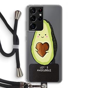 CaseCompany Avocuddle: Samsung Galaxy S21 Ultra Transparant Hoesje met koord