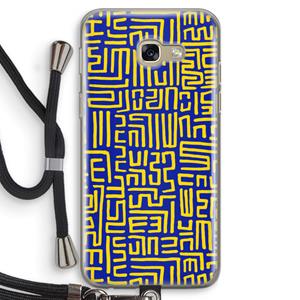 CaseCompany Majorelle Blue Print: Samsung Galaxy A5 (2017) Transparant Hoesje met koord