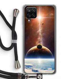 CaseCompany Omicron 2019: Samsung Galaxy A12 Transparant Hoesje met koord