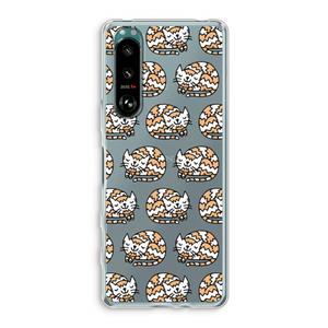 CaseCompany Slapende poes: Sony Xperia 5 III Transparant Hoesje