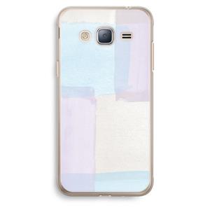 CaseCompany Square pastel: Samsung Galaxy J3 (2016) Transparant Hoesje