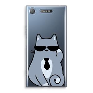 CaseCompany Cool cat: Sony Xperia XZ1 Transparant Hoesje