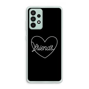 CaseCompany Friends heart black: Samsung Galaxy A52s 5G Transparant Hoesje