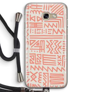 CaseCompany Marrakech Pink: Samsung Galaxy A5 (2017) Transparant Hoesje met koord