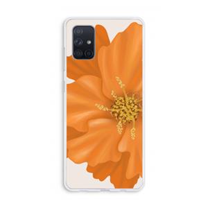 CaseCompany Orange Ellila flower: Galaxy A71 Transparant Hoesje