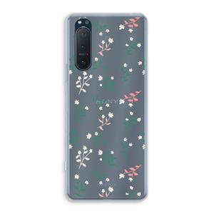 CaseCompany Small white flowers: Sony Xperia 5 II Transparant Hoesje