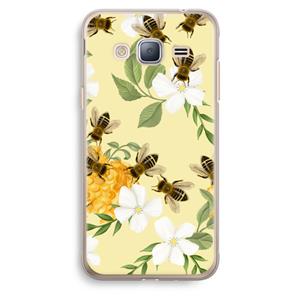 CaseCompany No flowers without bees: Samsung Galaxy J3 (2016) Transparant Hoesje