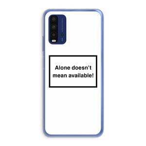 CaseCompany Alone: Xiaomi Redmi 9T Transparant Hoesje