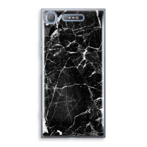 CaseCompany Zwart Marmer 2: Sony Xperia XZ1 Transparant Hoesje