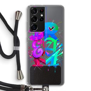 CaseCompany Dream: Samsung Galaxy S21 Ultra Transparant Hoesje met koord