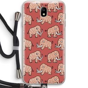 CaseCompany Mammoet: Samsung Galaxy J7 (2017) Transparant Hoesje met koord
