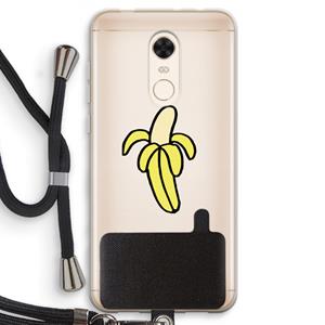 CaseCompany Banana: Xiaomi Redmi 5 Transparant Hoesje met koord