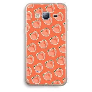 CaseCompany Just peachy: Samsung Galaxy J3 (2016) Transparant Hoesje