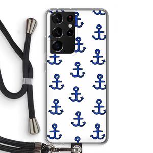 CaseCompany Ankers: Samsung Galaxy S21 Ultra Transparant Hoesje met koord