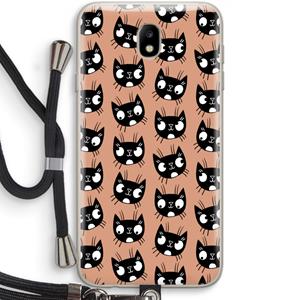 CaseCompany Kat: Samsung Galaxy J7 (2017) Transparant Hoesje met koord