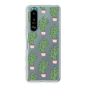 CaseCompany Cactus Lover: Sony Xperia 5 III Transparant Hoesje