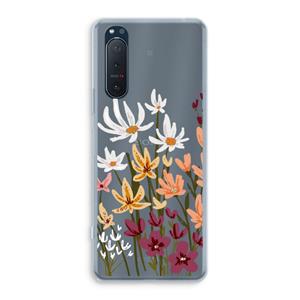 CaseCompany Painted wildflowers: Sony Xperia 5 II Transparant Hoesje