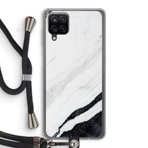 CaseCompany Elegante marmer: Samsung Galaxy A12 Transparant Hoesje met koord