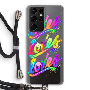 CaseCompany Loves: Samsung Galaxy S21 Ultra Transparant Hoesje met koord
