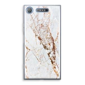 CaseCompany Goud marmer: Sony Xperia XZ1 Transparant Hoesje