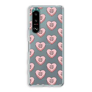 CaseCompany Chicks before dicks: Sony Xperia 5 III Transparant Hoesje