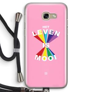 CaseCompany Het Leven Is Mooi: Samsung Galaxy A5 (2017) Transparant Hoesje met koord