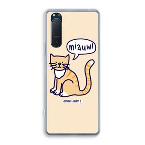 CaseCompany Miauw: Sony Xperia 5 II Transparant Hoesje