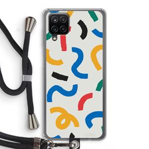 CaseCompany Illustratieve pop 2: Samsung Galaxy A12 Transparant Hoesje met koord