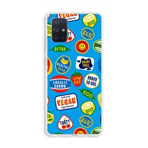 CaseCompany Fruitsticker: Galaxy A71 Transparant Hoesje