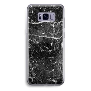 CaseCompany Zwart marmer: Samsung Galaxy S8 Plus Transparant Hoesje